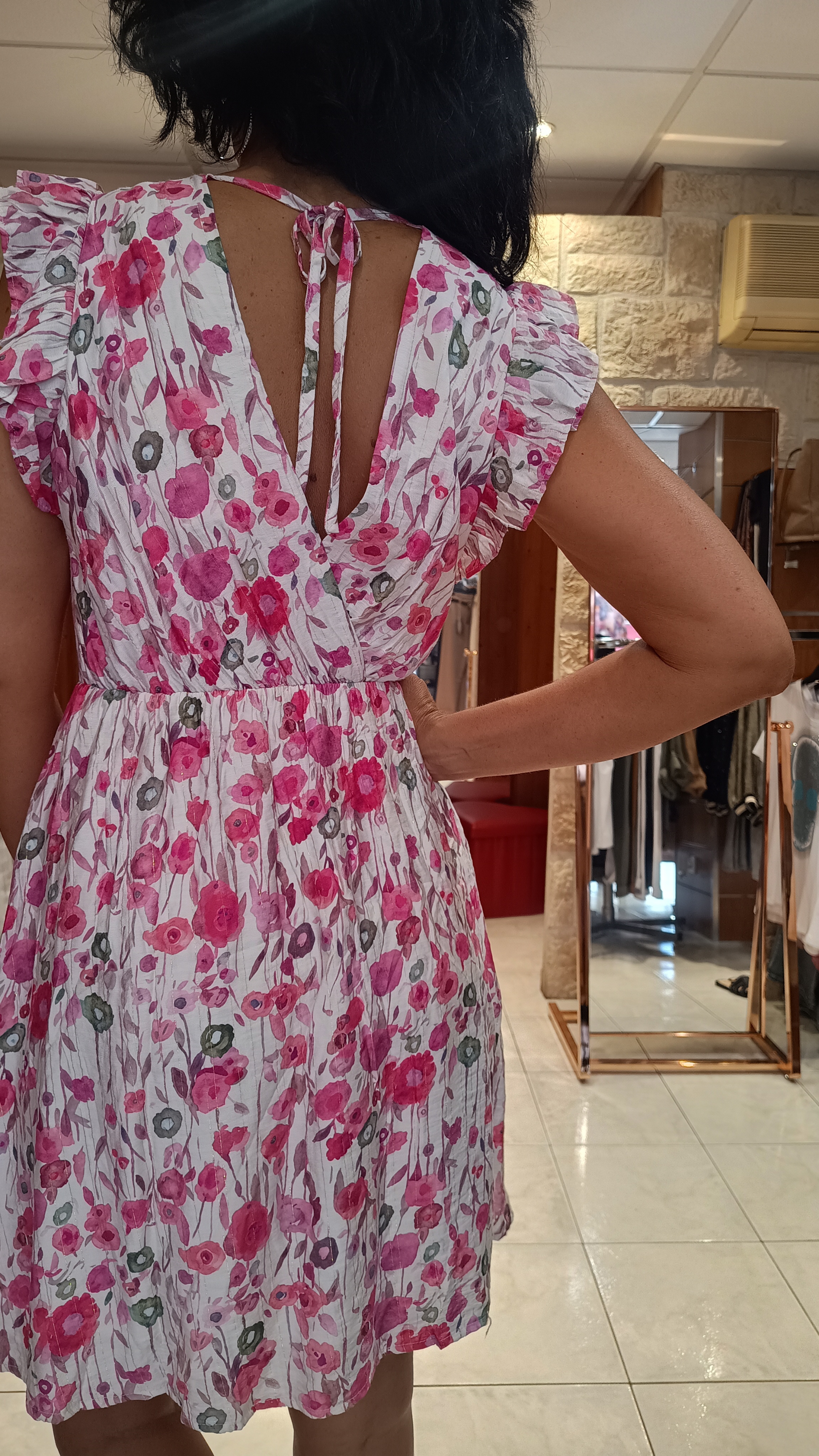 Robe courte Céline rose