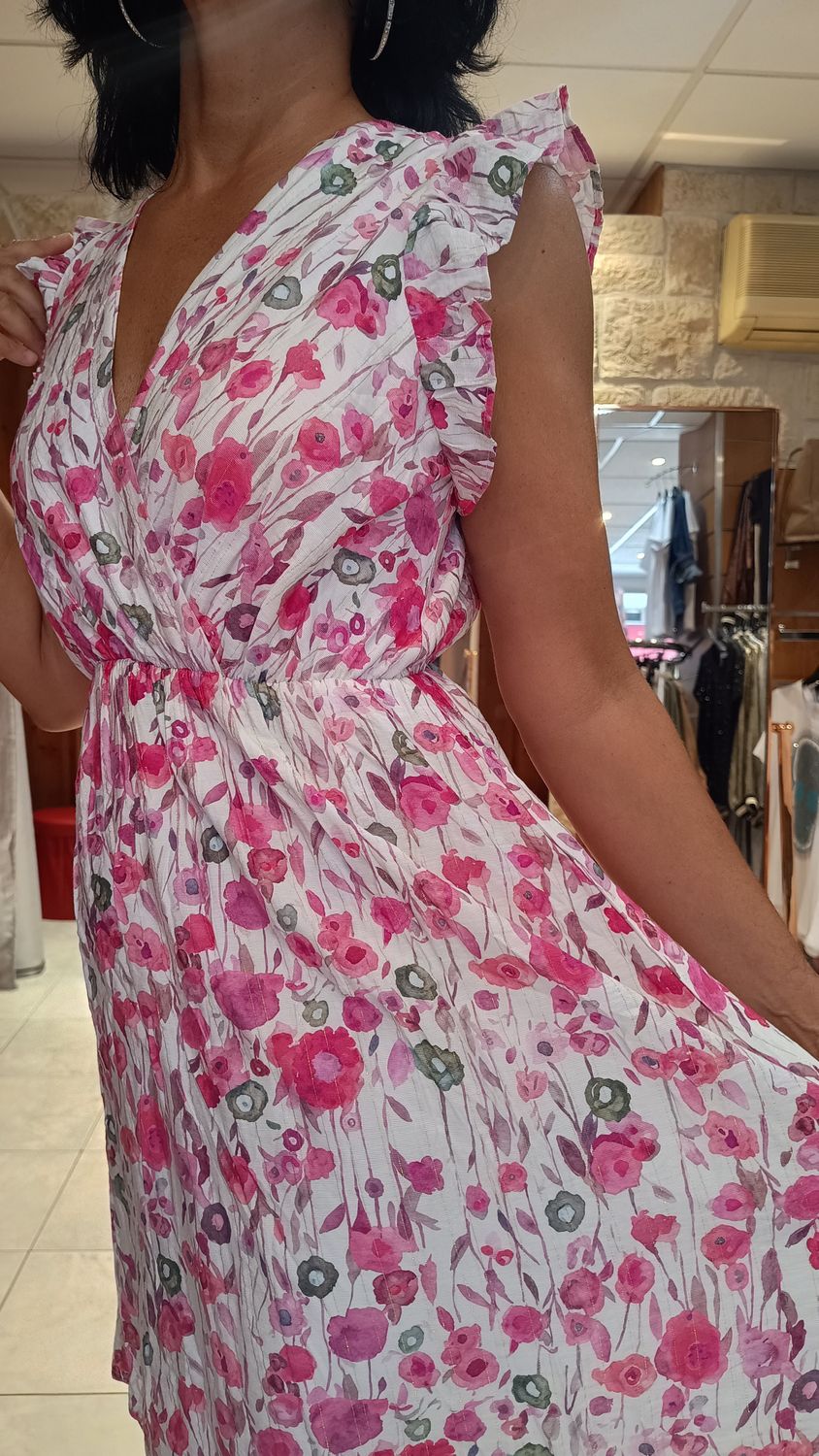 Robe courte Céline rose 