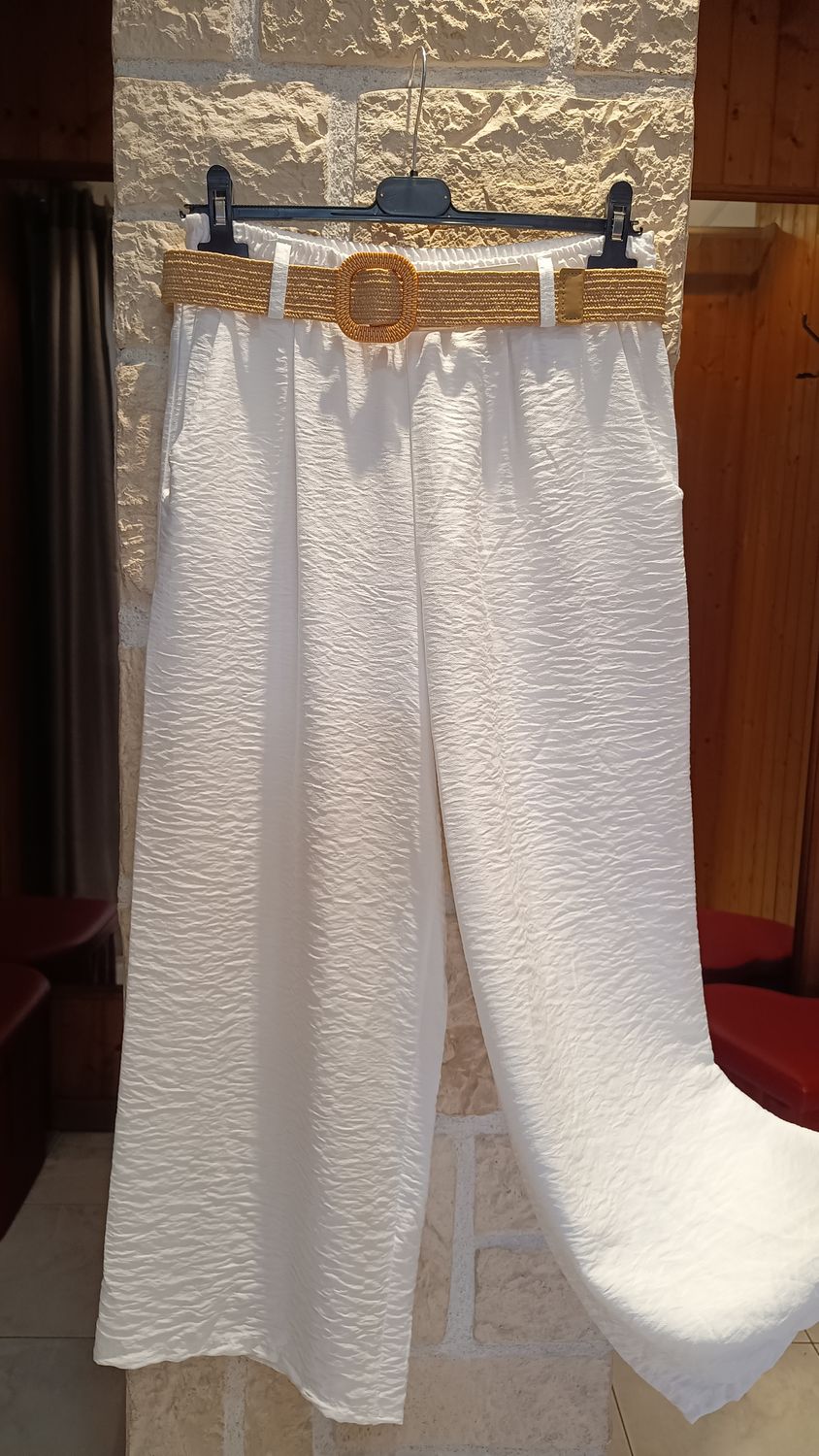 Pantalon fluide blanc 