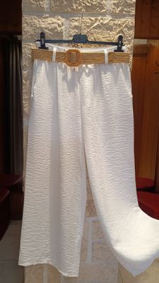 Pantalon fluide blanc 