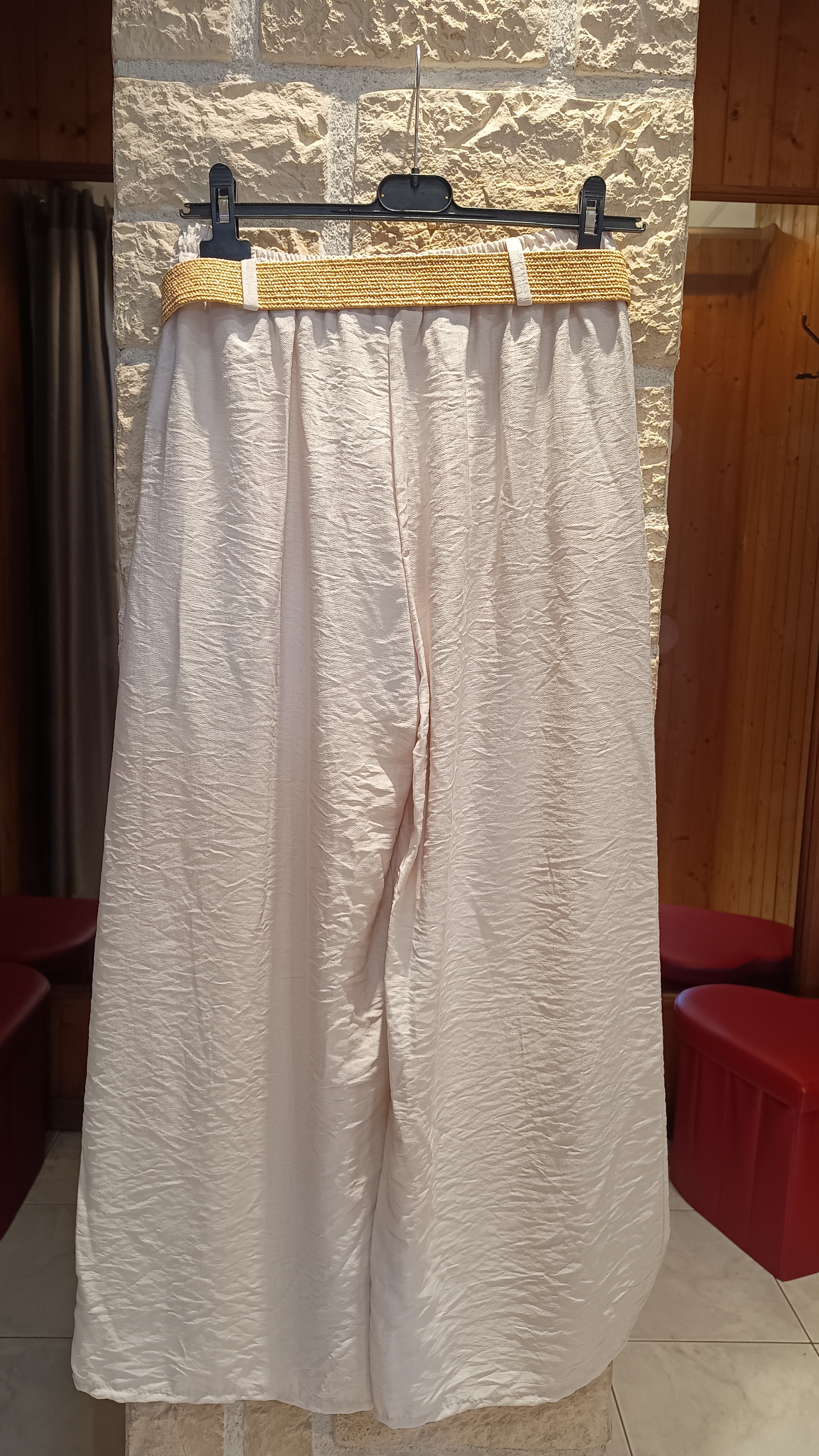 Pantalon fluide beige