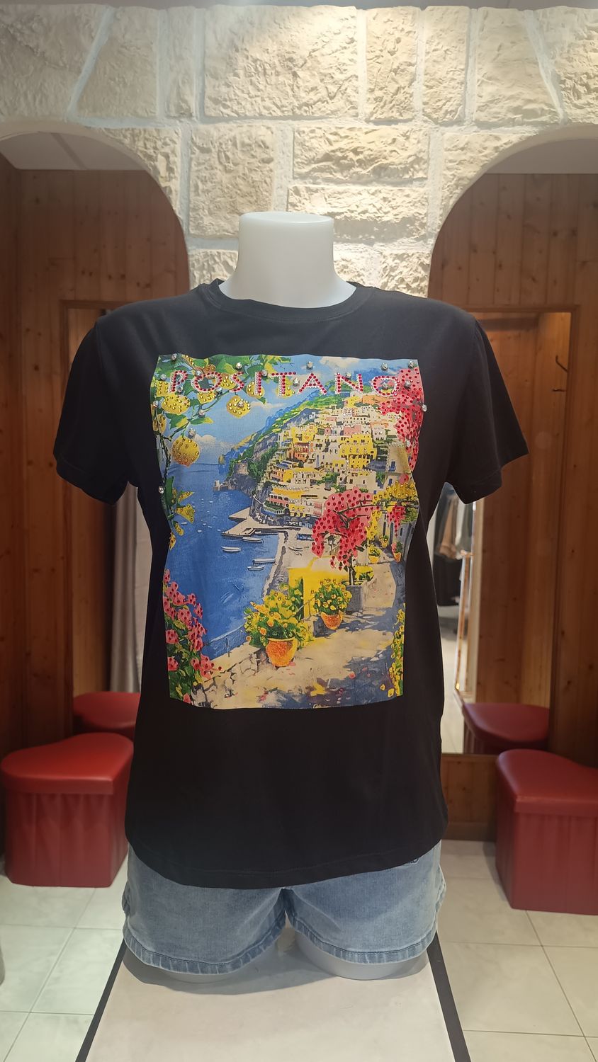 T-shirt Positano noir T-shirt Positano noir