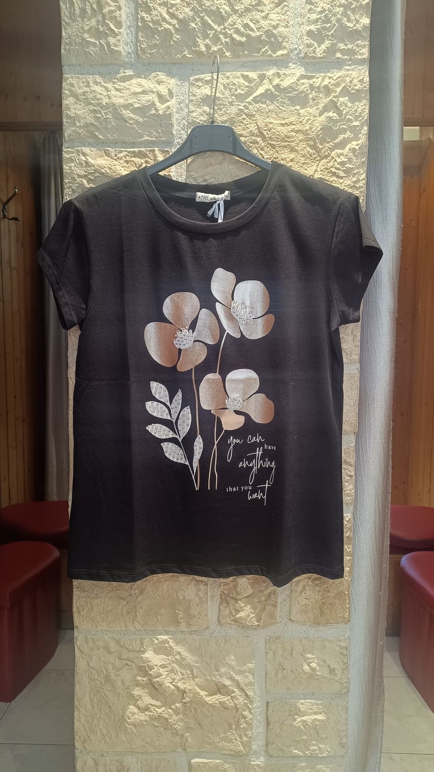 T-shirt Coquelicot noir doré T-shirt Coquelicot noir doré