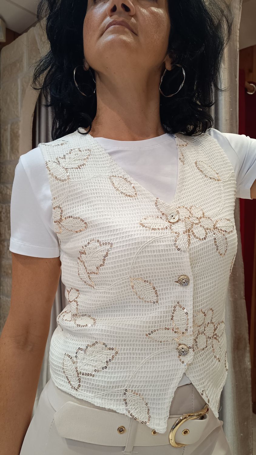 Gilet été Stephy écru Gilet été Stephy écru