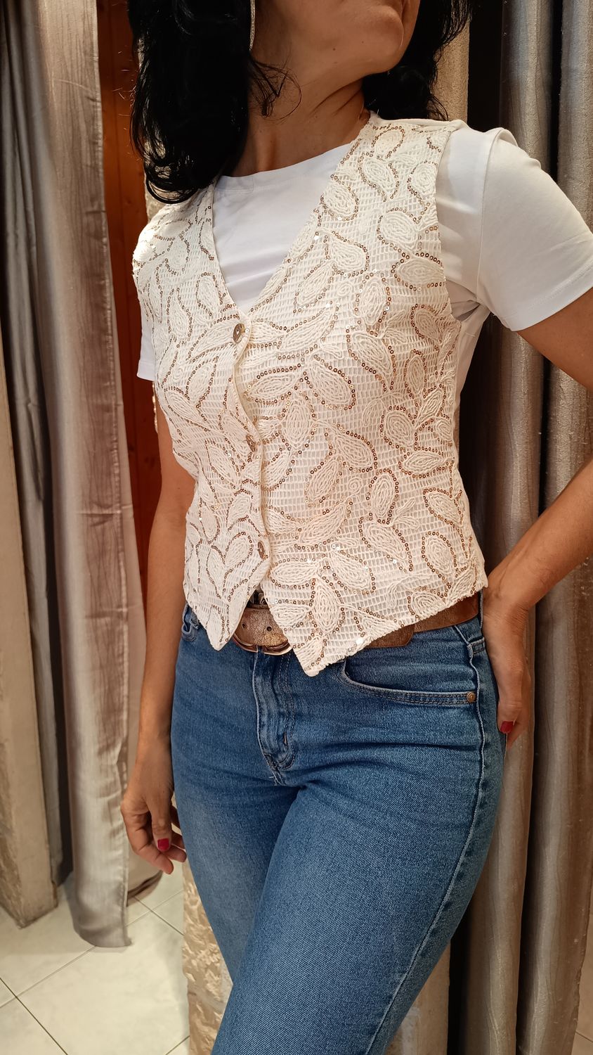 Gilet été Dania écru Gilet été Dania écru