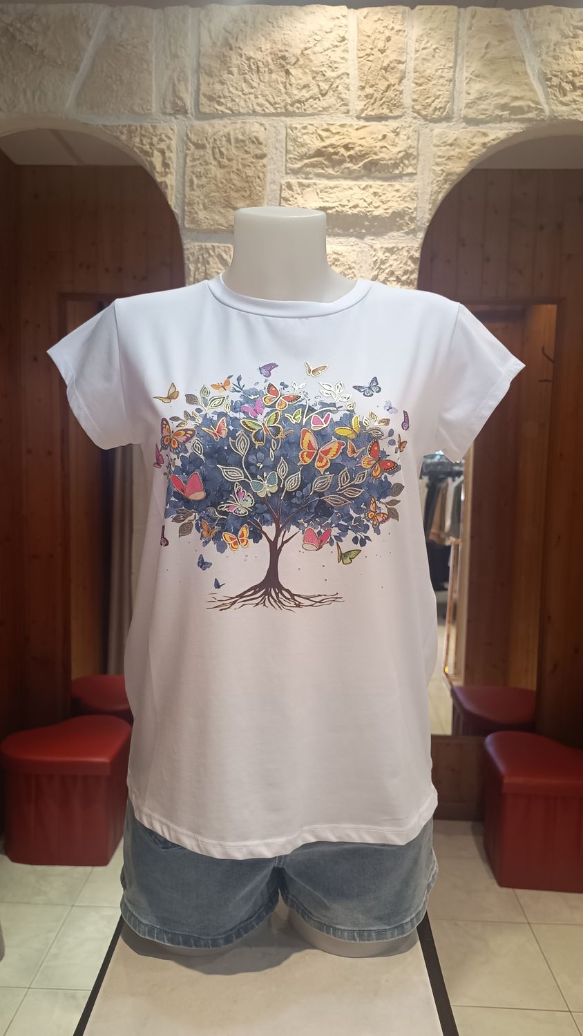 T-shirt Butterfly tree bleu T-shirt Butterfly tree bleu