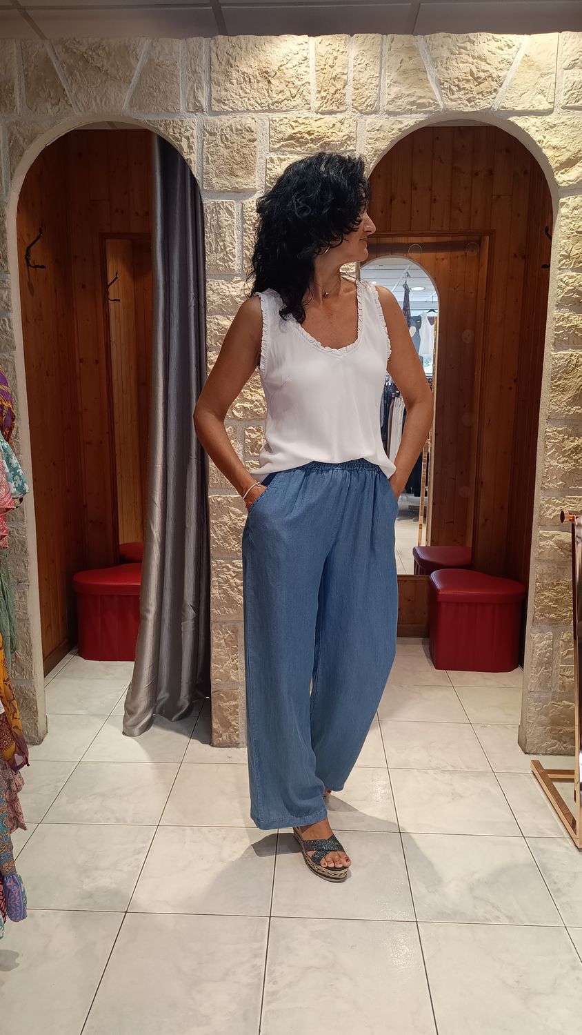 Pantalon fluide jean Pantalon fluide jean