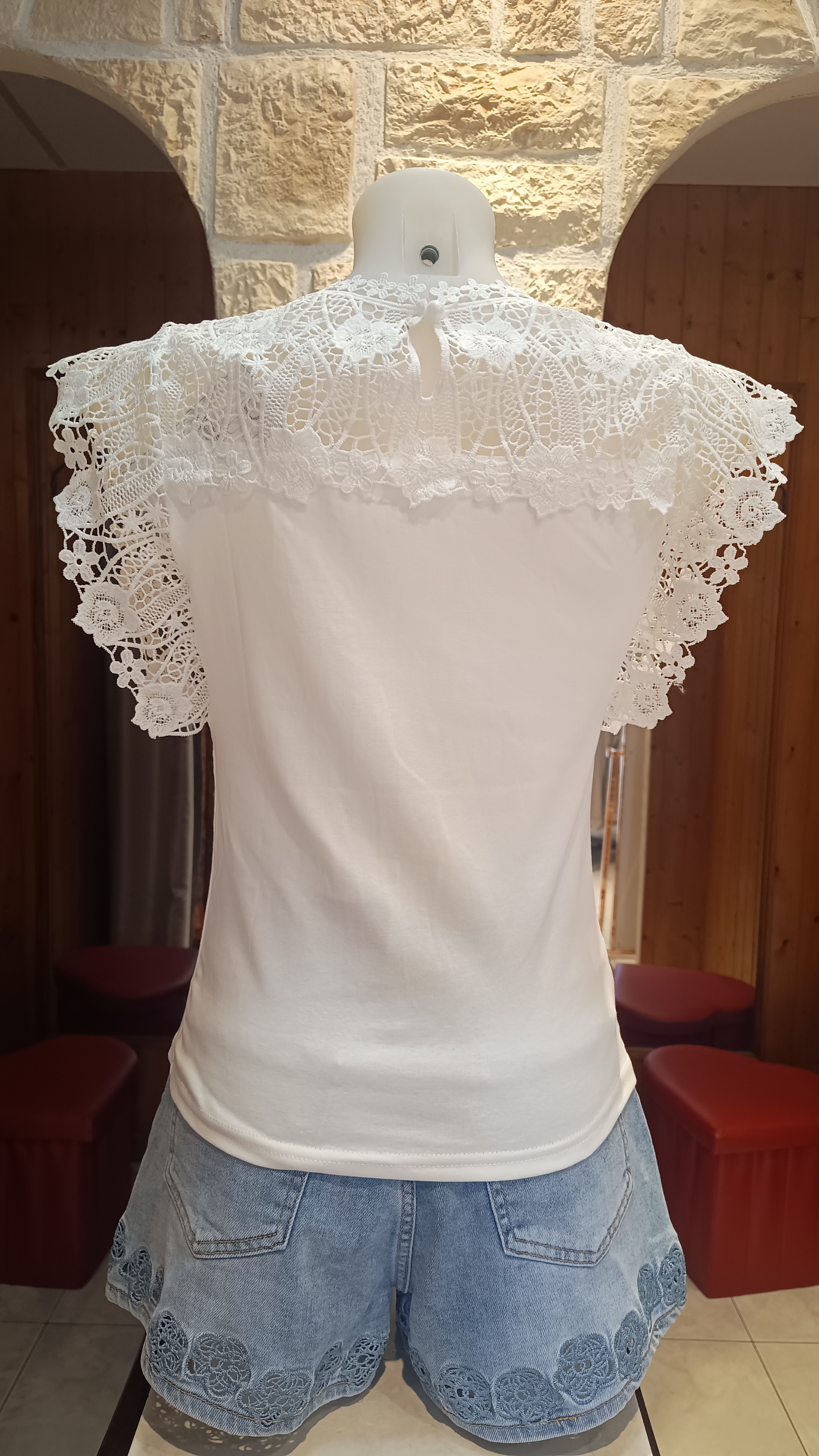 Top dentelle blanc 