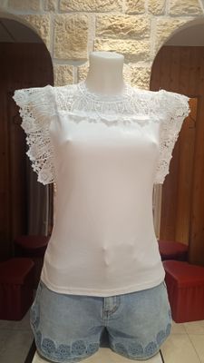 Top dentelle blanc 