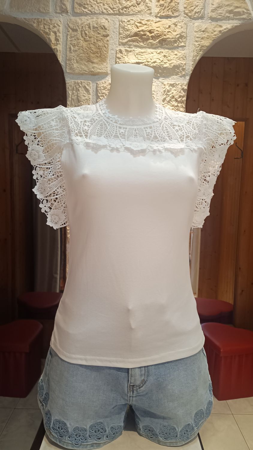 Top dentelle blanc 