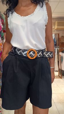 Short à pinces noir
