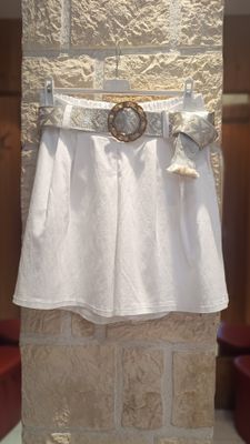 Short à pinces blanc 