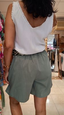 Short à pinces kaki 