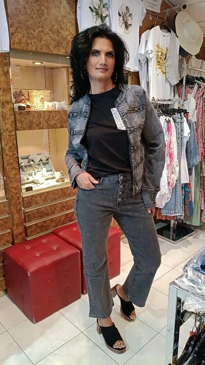 Jean large Zac gris foncé