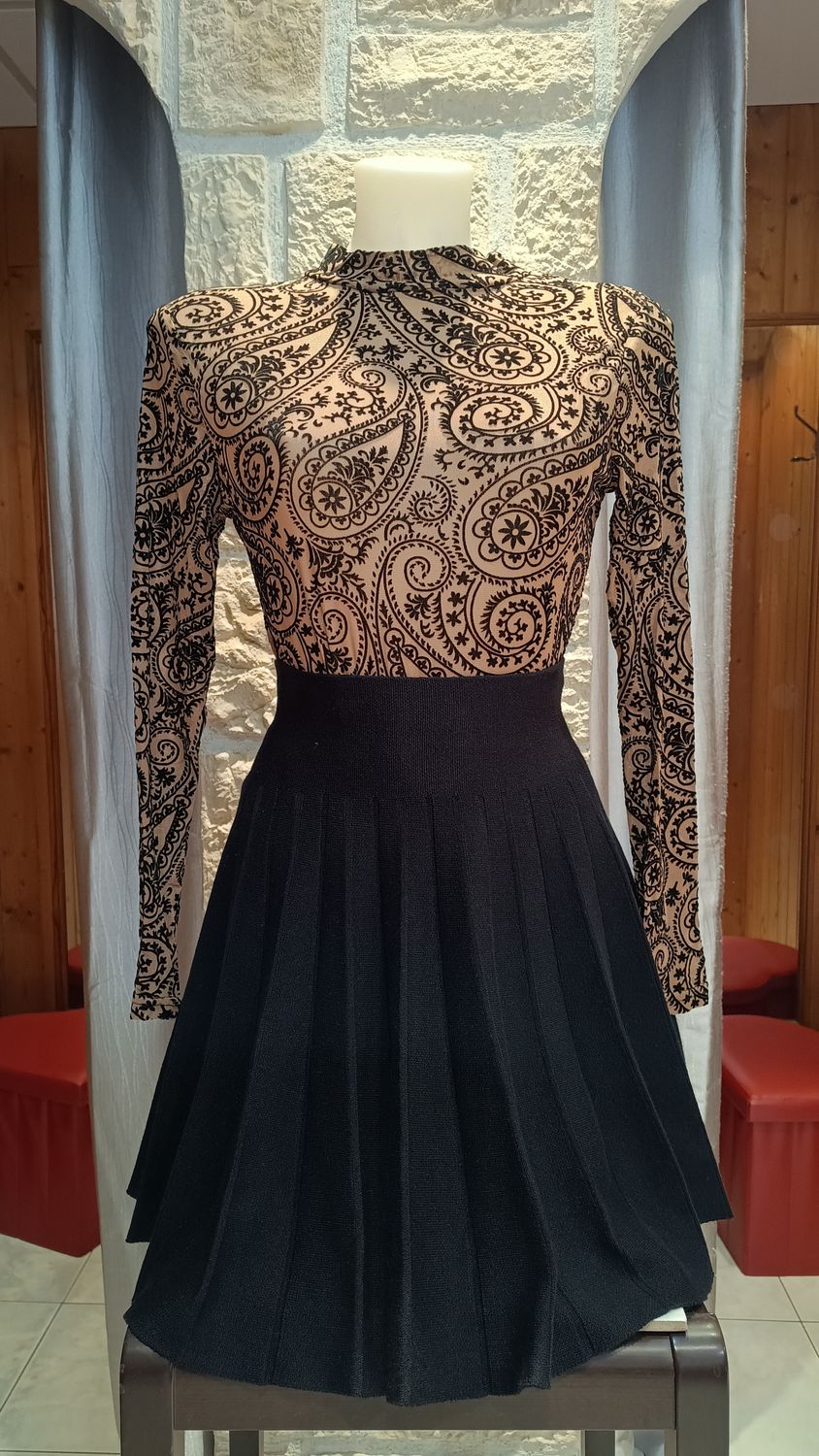 Body tulle imprimé camel Body tulle imprimé camel