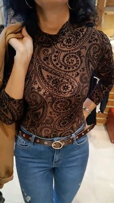 Body tulle imprimé chocolat 