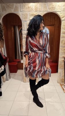 Robe Cache cœur imprimé multicolore 