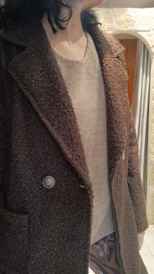 Manteau bouclette chocolat 