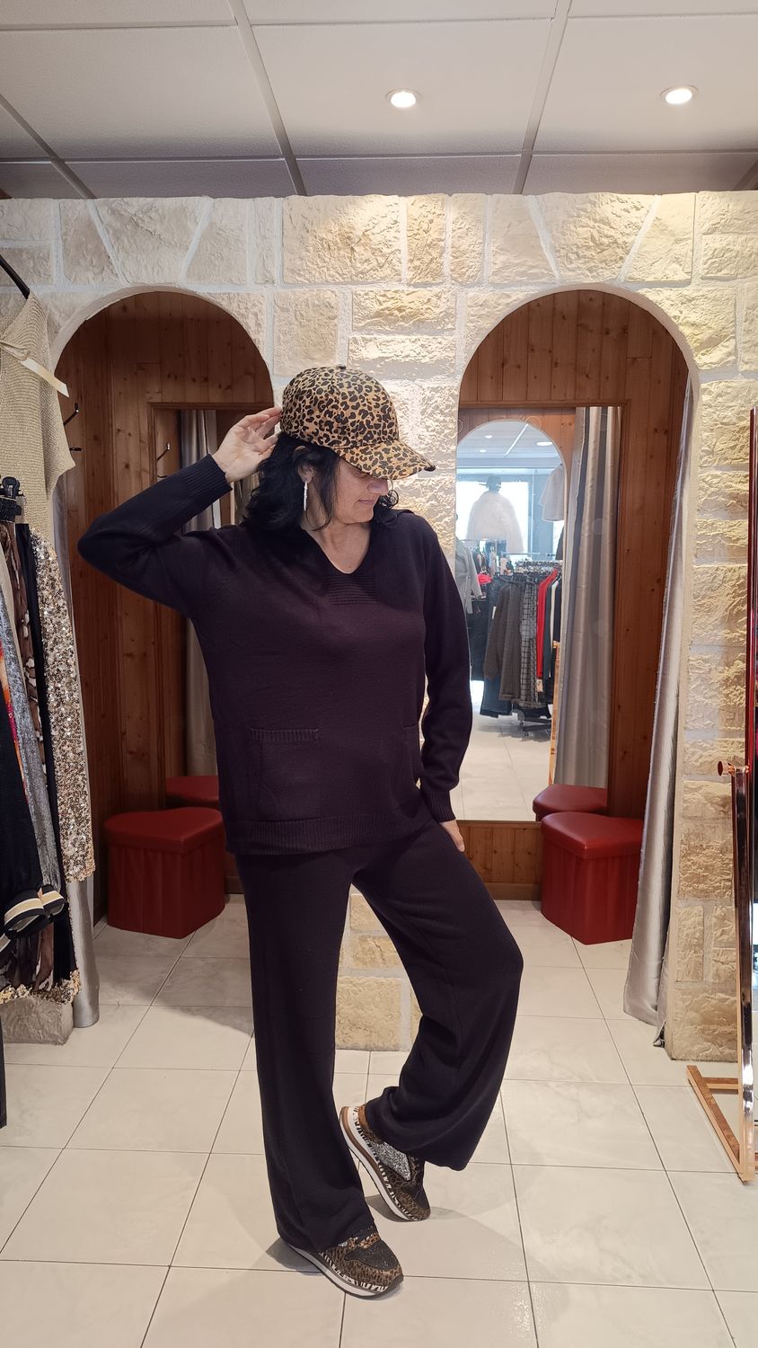 Ensemble maille douce noir