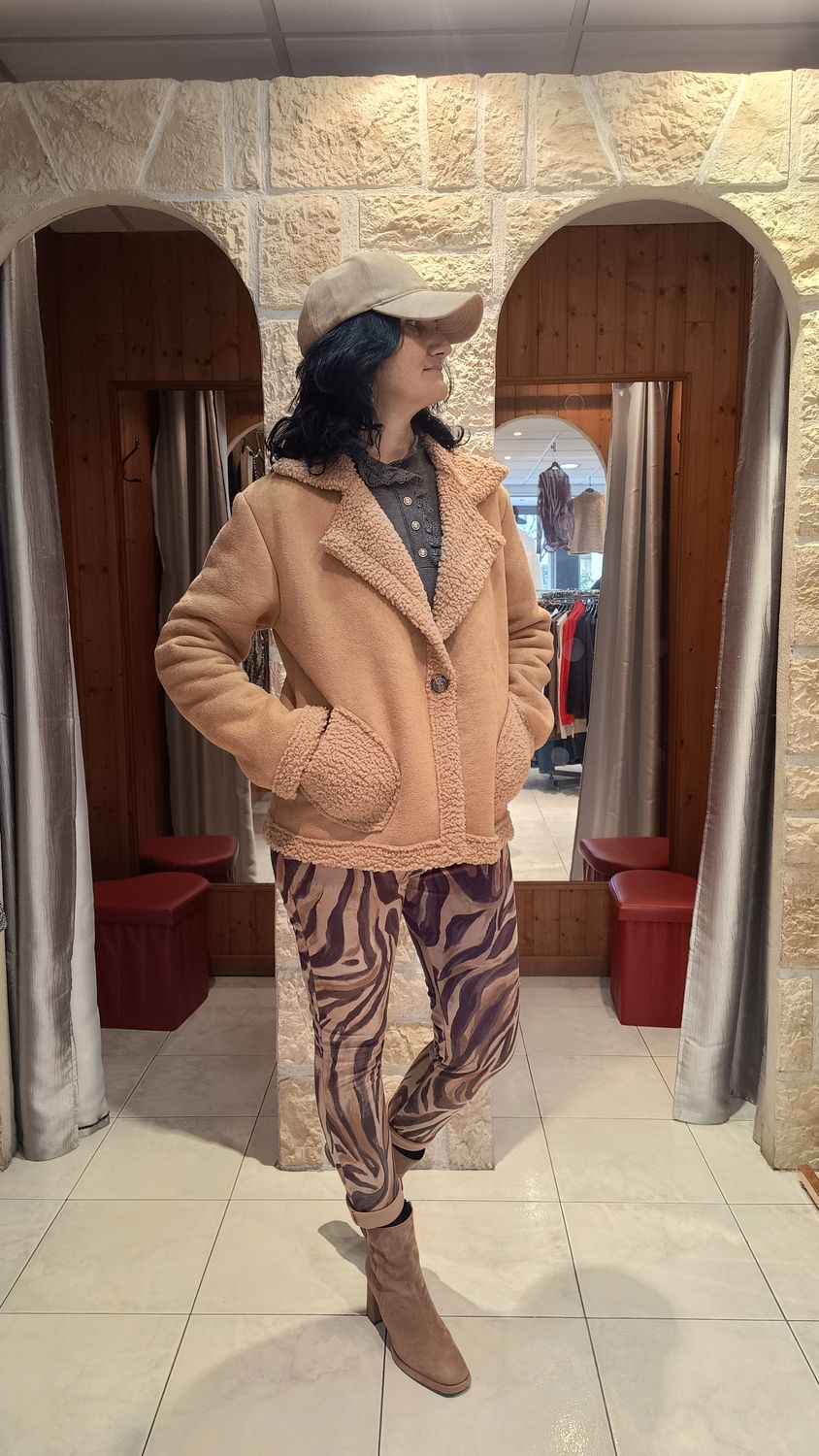 Pantalon suédine Zebra beige Pantalon suédine Zebra beige