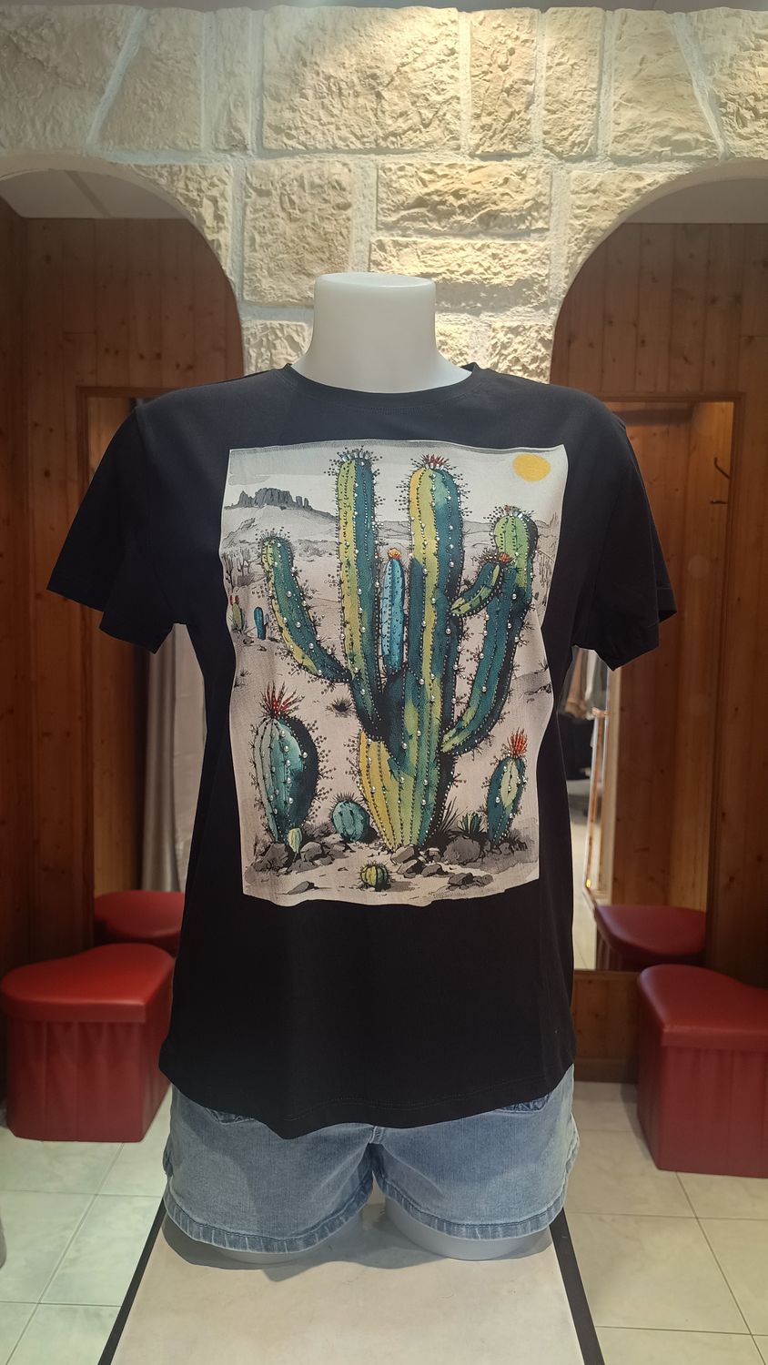 T-shirt Cactus noir / gris T-shirt Cactus noir / gris