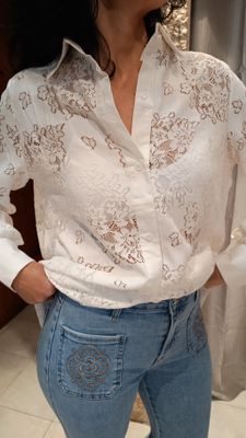Chemisier dentelle blanc