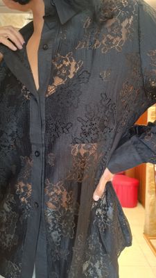 Chemisier dentelle noir