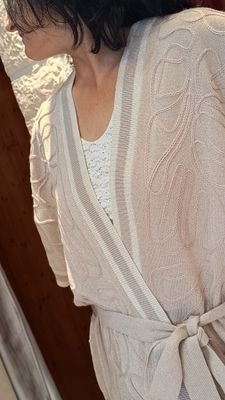 Gilet kimono sable