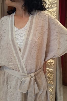 Gilet kimono sable