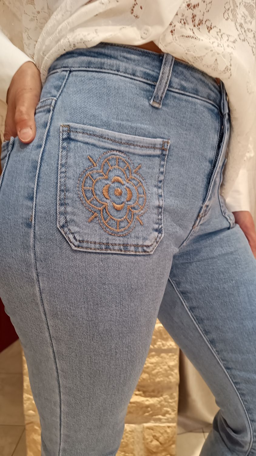 Jean fantaisie bleu clair