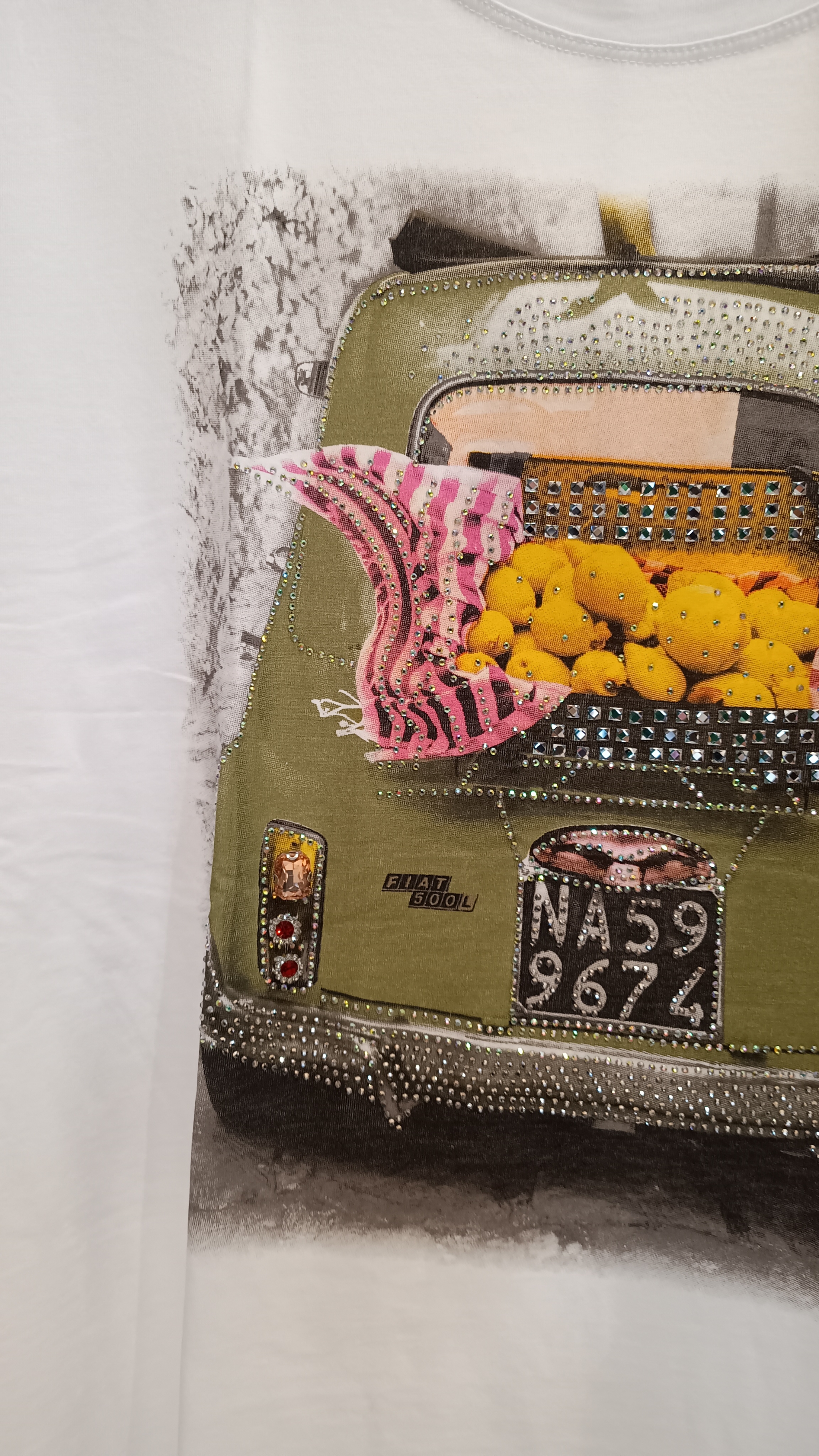 T-shirt Cinquecento blanc / vert