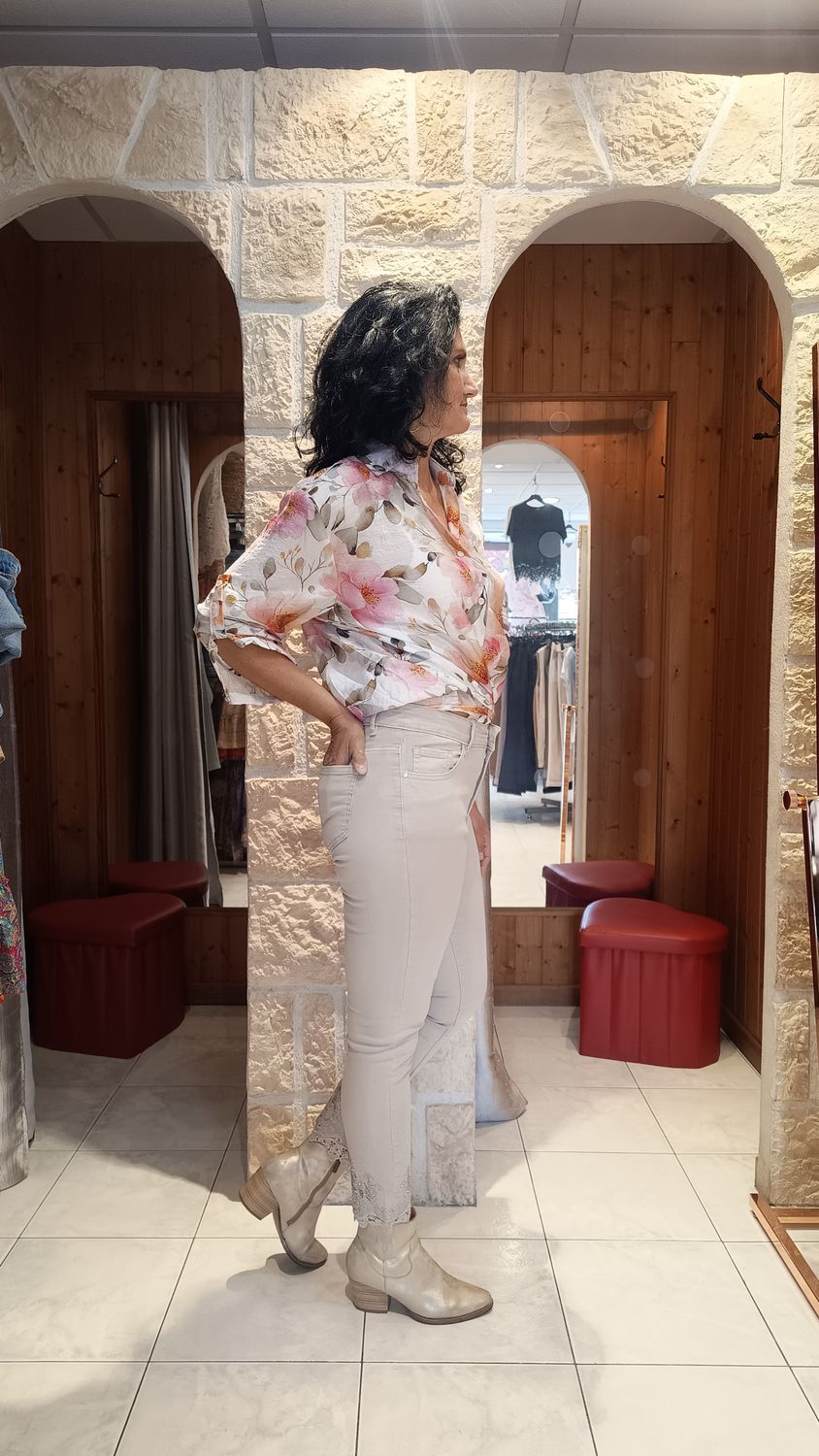 Jean Onado bas dentelle strass beige Jean Onado bas dentelle strass beige