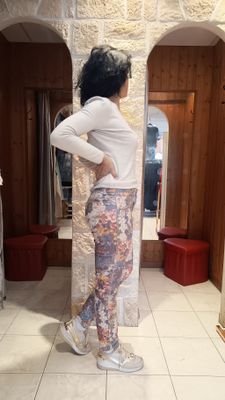 Jean Reversible Onado imprimé floral multicolore 