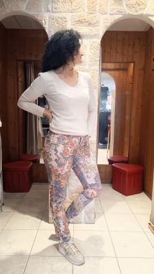 Jean Reversible Onado imprimé floral multicolore 