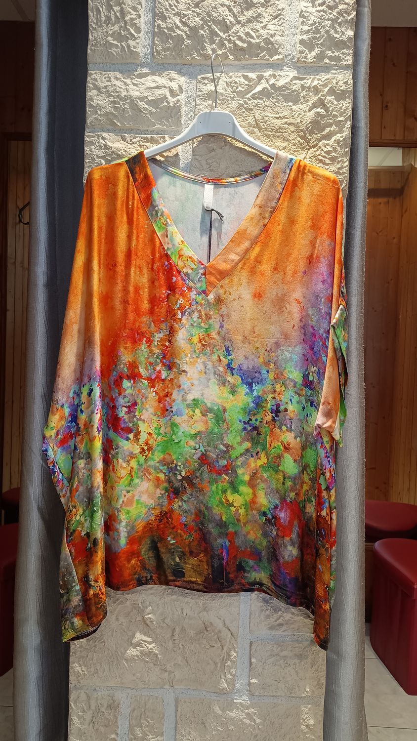 Blouse Aquarelle orange 