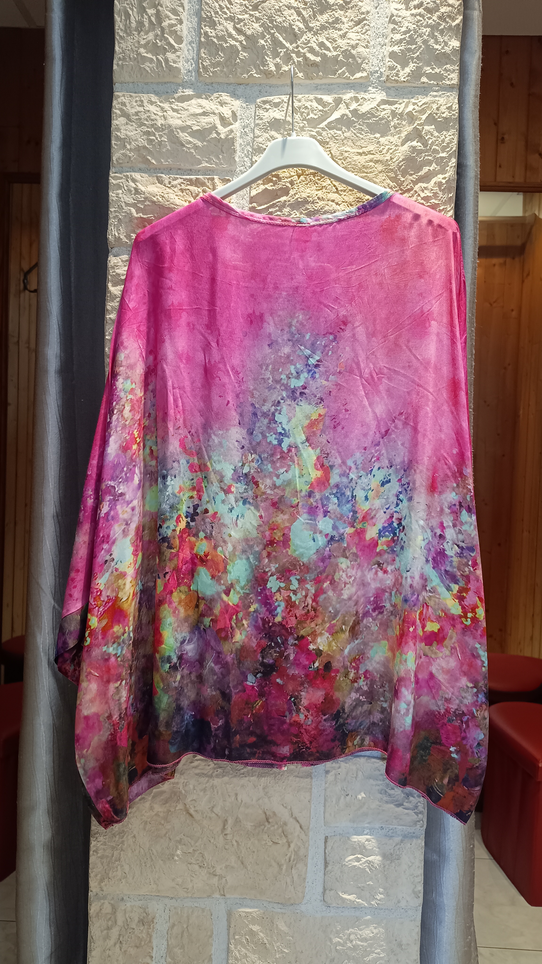 Chemisier Aquarelle fuchsia