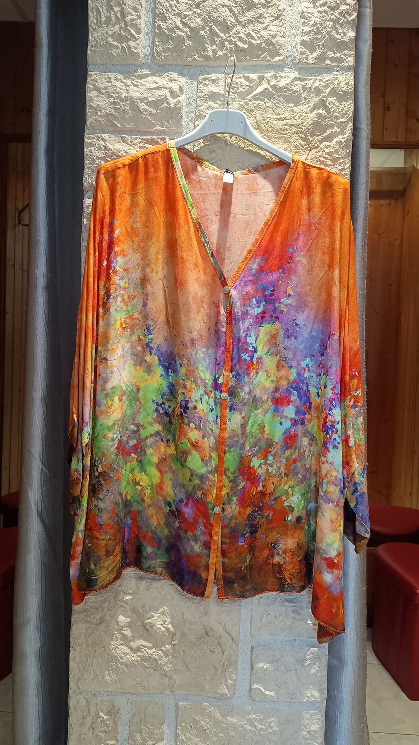 Chemisier Aquarelle orange 