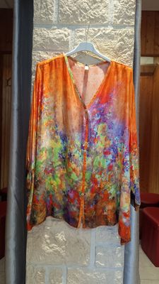 Chemisier Aquarelle orange 