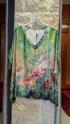 Blouse Aquarelle vert 
