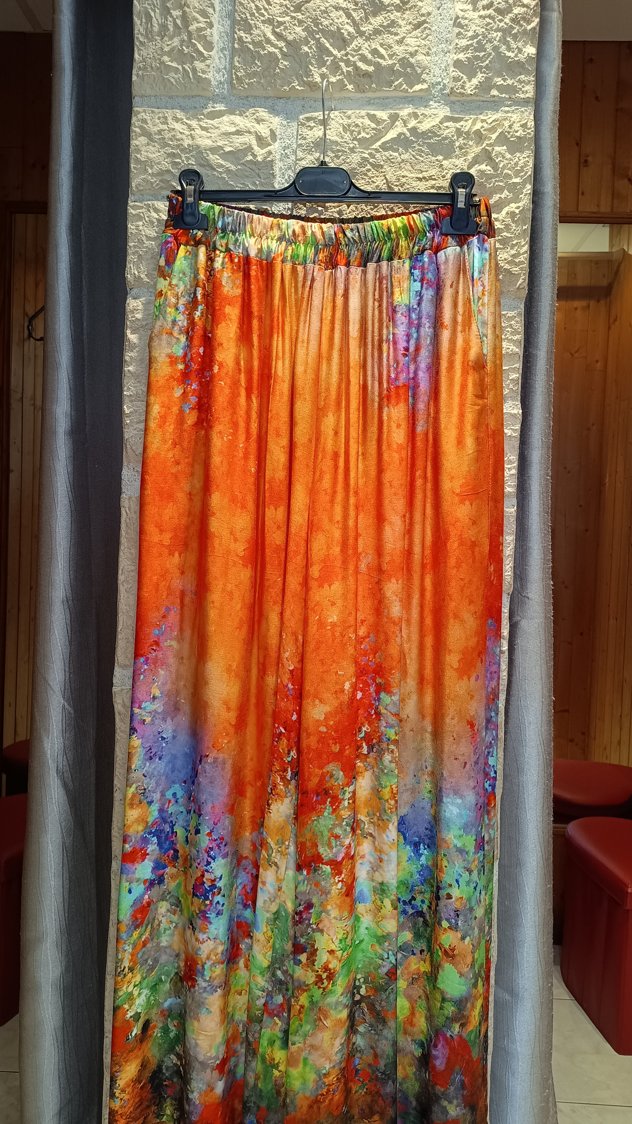 Pantalon Aquarelle orange