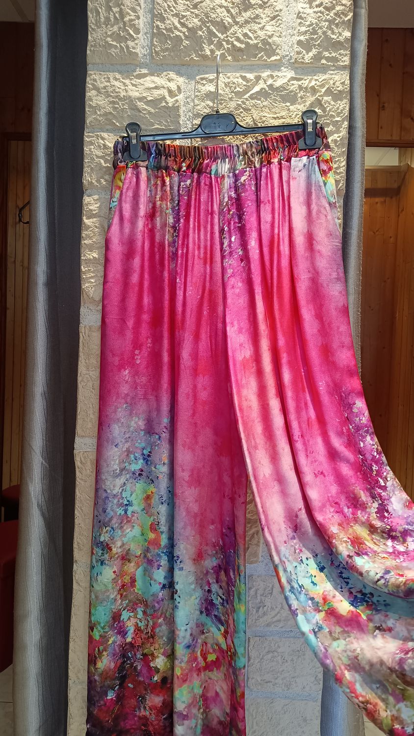 Pantalon Aquarelle fuchsia 