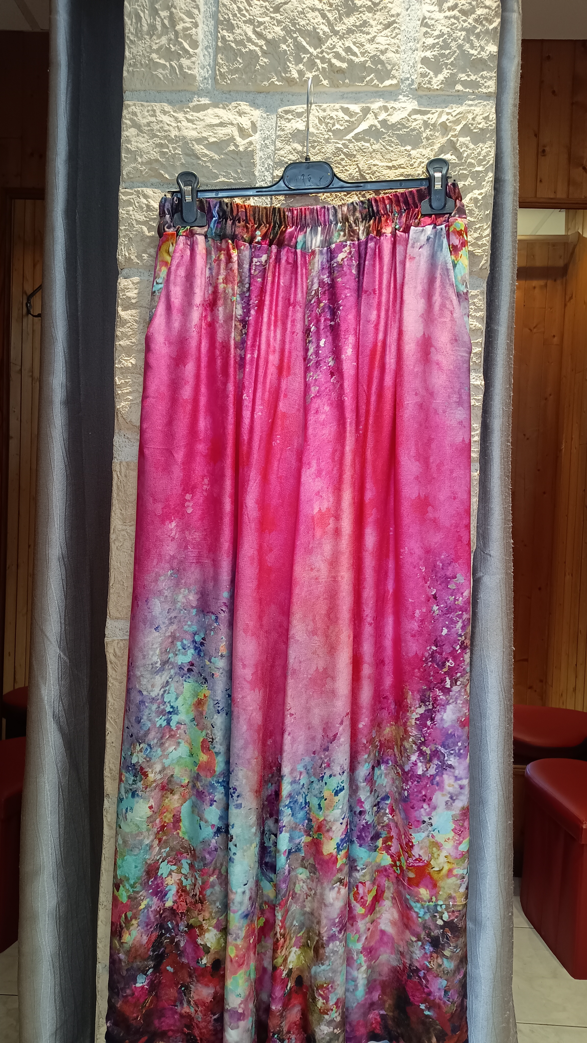 Pantalon Aquarelle fuchsia