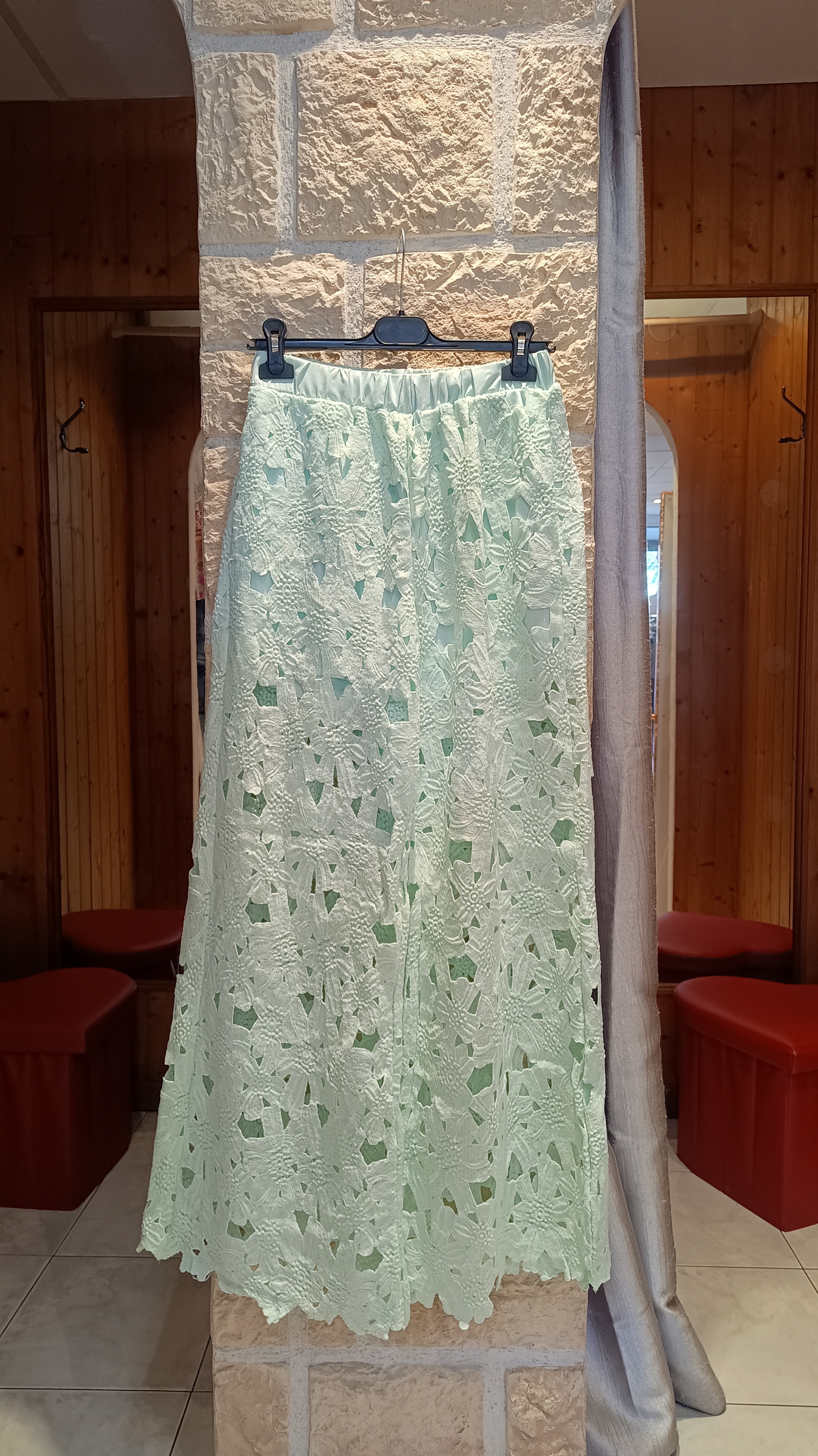 Ensemble dentelle vert