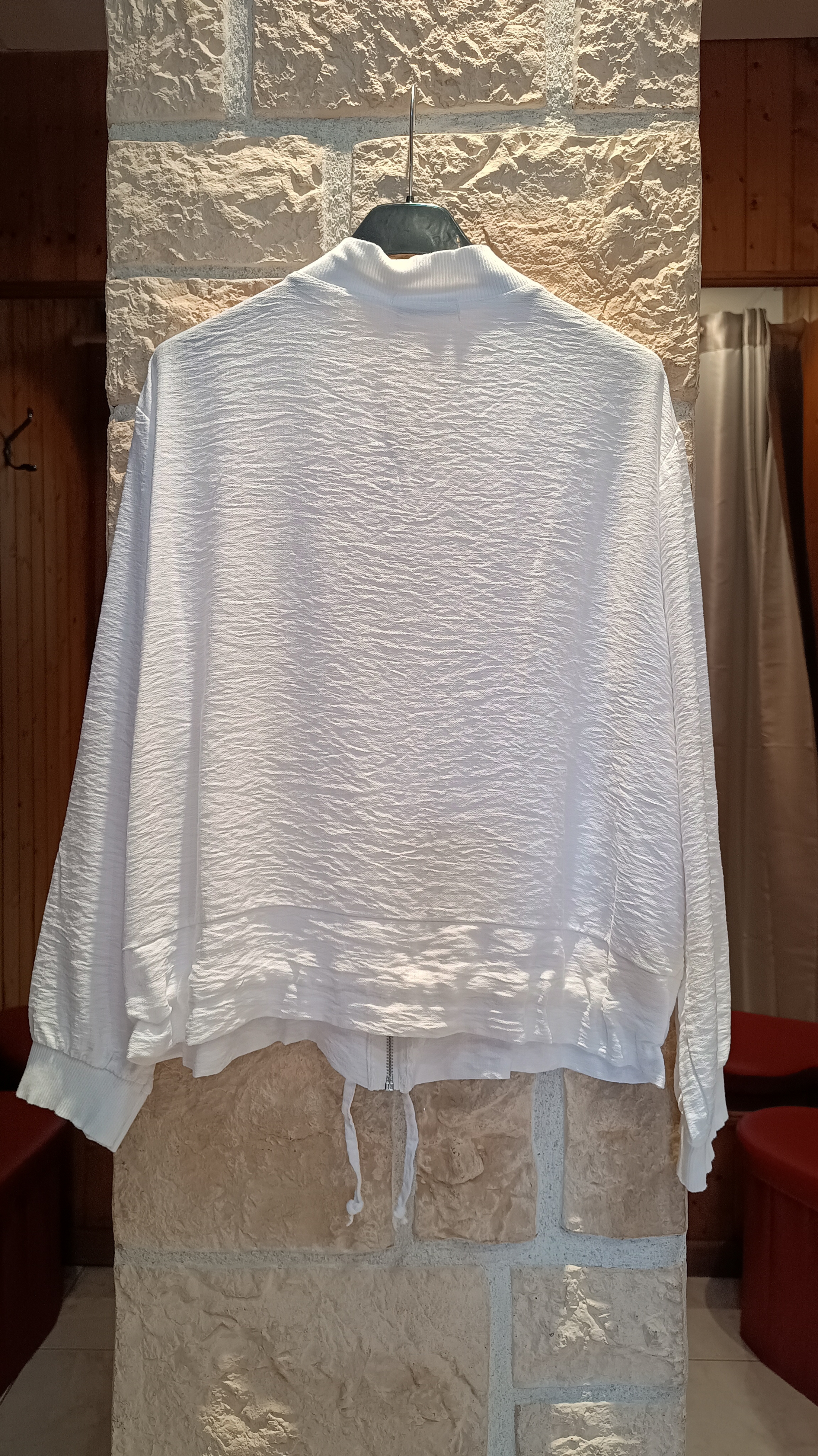 Veste bomber brodée blanc