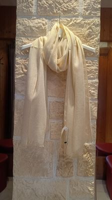 Foulard brillant beige 