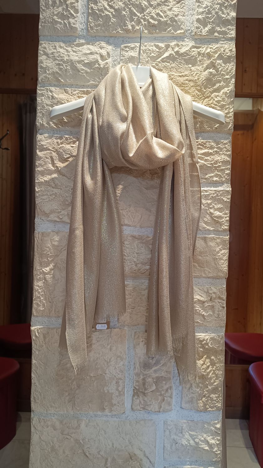 Foulard brillant taupe Foulard brillant taupe