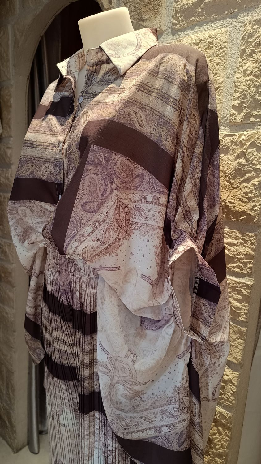 Ensemble fluide imprimé beige / marron Ensemble fluide imprimé beige / marron