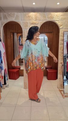 Blouse Bouquet turquoise