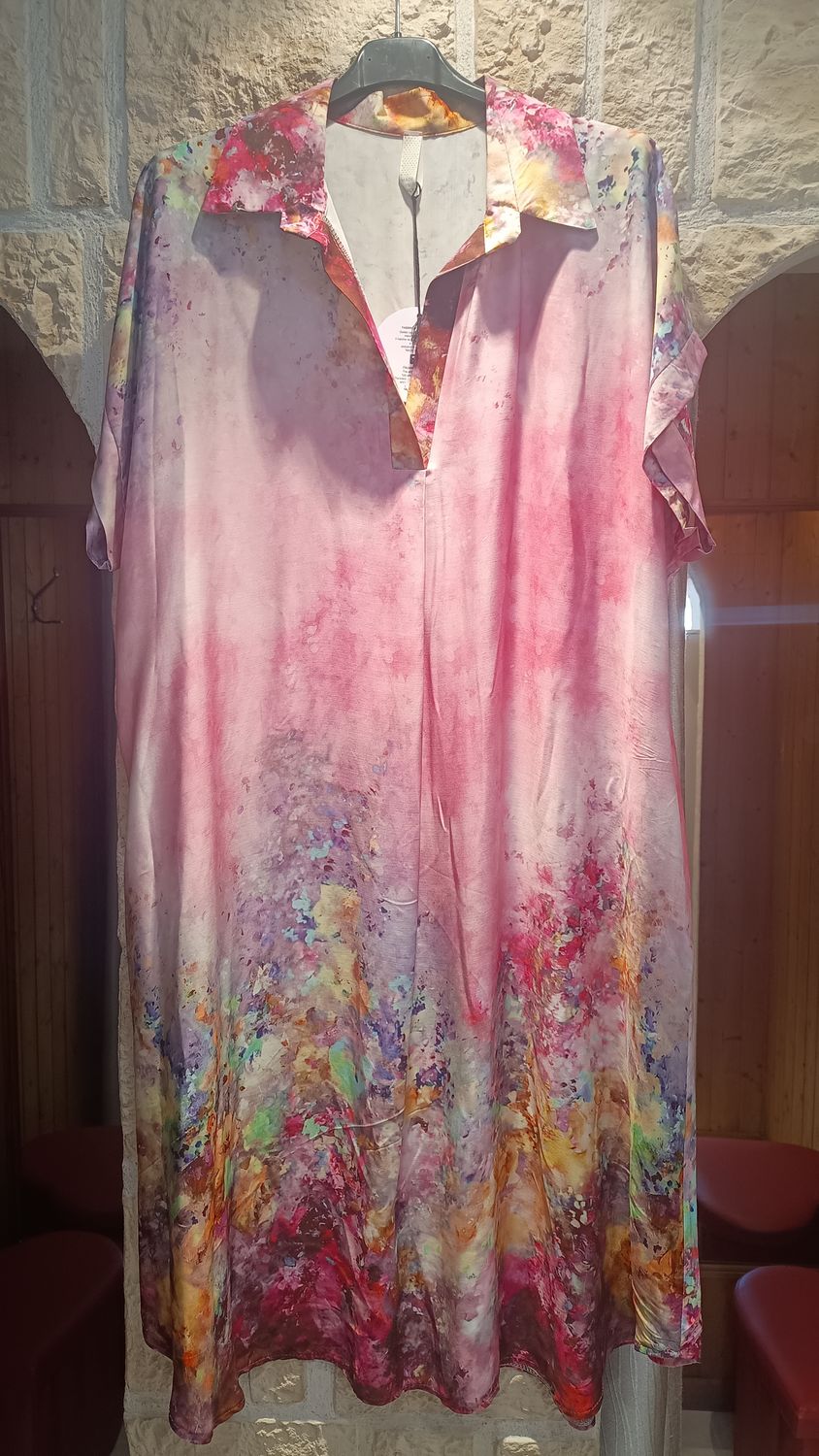 Robe longue Aquarelle rose Robe longue Aquarelle rose