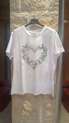T-shirt Coeur Papillons vert anis T-shirt Coeur Papillons vert anis